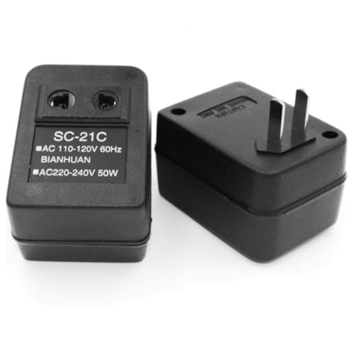 Convertidor De Voltaje De Potencia 110 V a 220 V, 5 W Adaptador De Enchufe De la UE, Convertidor Ascendente/Transformador De Vatios para Viajes, 2,56 X 1,77 X 1,57 Pulgadas