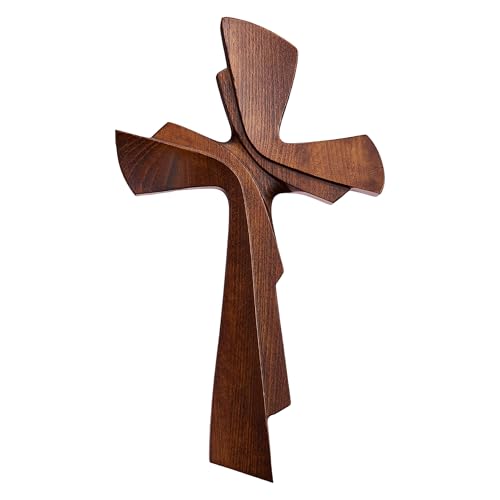Cruz de madera rústica BGCarvedGrace para regalo cristiano