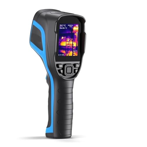 サーマルイメージャー サーマルイメージングカメラ、256 X 192 IR 高解像度 12時間バッテリー寿命 手持ち赤外線カメラ PC分析付き 建物検査、HVAC、電気用