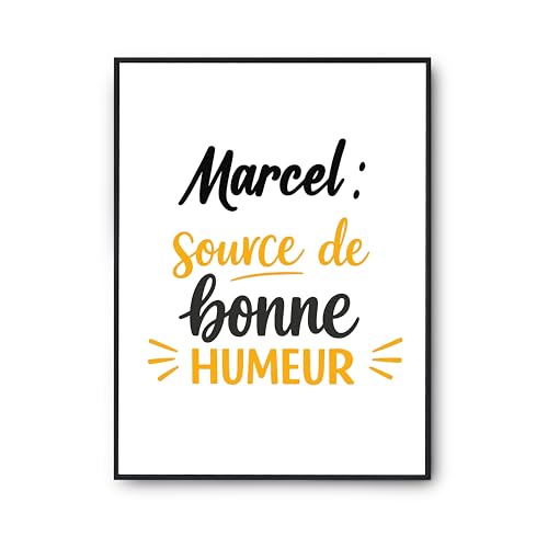 Affiche Marcel poster citation pour décoration murale humour et idée cadeau anniversaire