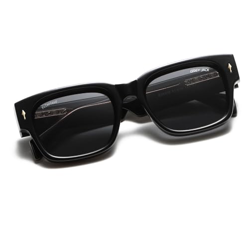 Image of grey jack 100% UV Protection Shades Retro Polarized Sunglasses for Men Women Branded Stylish Design Glasses 3316