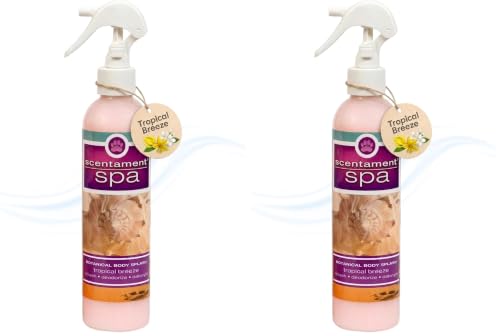 Image of Best Shot Scentament Spa Botanical Body Splash, Detangler Spray, Body Spray for Pets, Cat and Dog Cologne Spray, Tropical Breeze, 8 Oz. (Pack of 2)