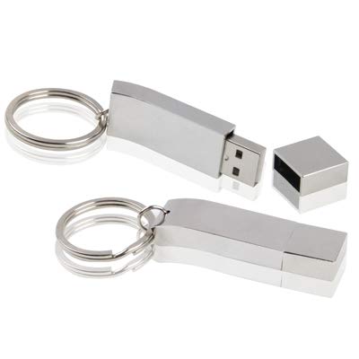 CHENCHUAN Computer Accessory Metallic on Key Ring Style USB 2.0 Flash Disk (4GB) USB Flash Drive (Color : Silver)