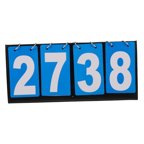 MUSISALY Tabletop Scoreboard Flipper Portable Multi Sport Scoreboard for Basketball Football and More Durable and Lightweight Design Score Display Blue