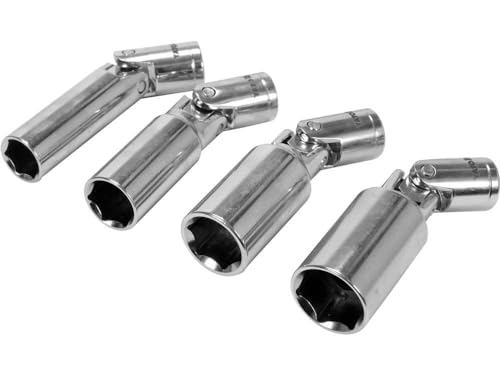 YATO Articulated Spark Plug Wrench Set of 4 Spark Plug Socket 14-21 mm