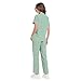 Womens Scrub Sets Nursing Classic Stretch Fitted with 4 Pockets 2 Piece Uniforms Suit V Neck Top with Jogger Style Pants Uniforme De Enfermera Mujer Scrubs for Women Set Mint Green