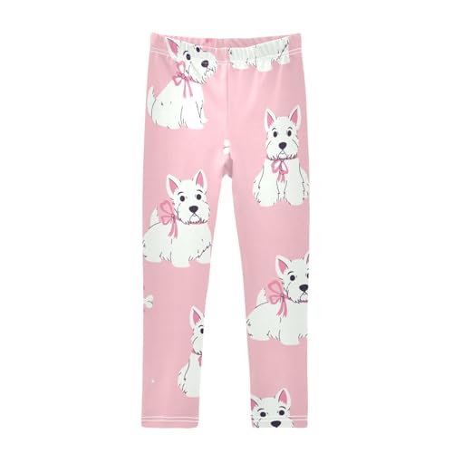 Scottish Terriers Girls Leggings,Workout Leggings for Girls Toddler Athletic Legging Size for 3-10T