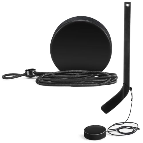Arrowbash Hockey Trainer Field Ball for Solo Training, Off-Field Speed Training System Hockey Stick Handling Pucks Portable with Sturdy Bungee Line for Floor Ice