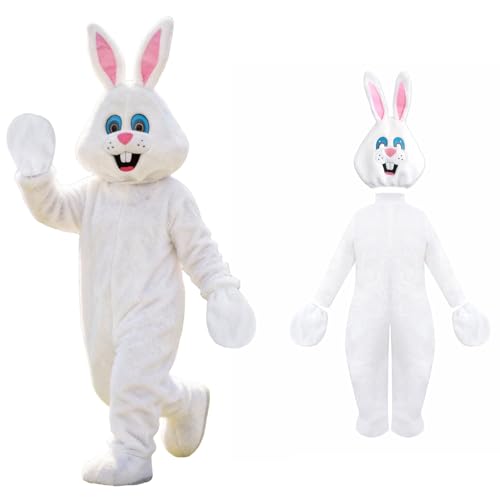 Zanisouta Costume de lapin de Pâques pour enfant - Costume de mascotte - Tenue de performance - Cosplay - Costume de carnaval - Onesie confortable - Costume de lapin de...