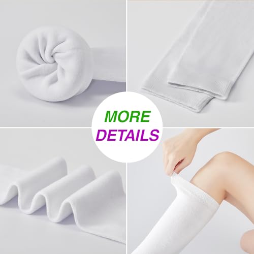 J-BOX Women's Cotton Knee High Socks Outdoor Sport Athletic Socks(3/5 pairs)4