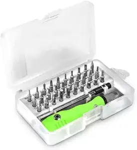 GLAMAXY 32 in 1 Mini Screwdriver Bits Set with Magnetic Flexible Extension Rod Standard Screwdriver Set (Pack of 1)