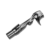 Amagogo Angelrutenhalter, Rollenhalter, hinterer Griff, Zubehör, DIY, Aluminiumlegierung, Halterung, zu montieren, Griff für Angelruten, Schwarz