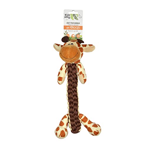 Love Story Les Féroces Suzie die Giraffe Plüschspielzeug mit Seil, 34 cm