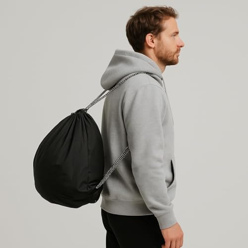 Image of Helmet Cover /Bag | Fits for All Helmets | (Polyester, Black) (Helmet Bag + Facemask Set)