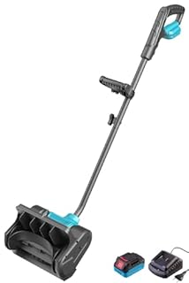AGT Schneeräumer: 18-V-Akku-Schneebürste & -Schneefräse + Ladegerät, 25 cm, 2.700 U/Min. (Handschneefräse, Handschneefräse mit Akku, Schneeschaufel)