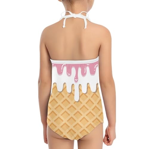 Girls One Piece Swimsuits Halter Bathing Suits for Toddler Girls 1-10 Years Old Beach Swimwear3