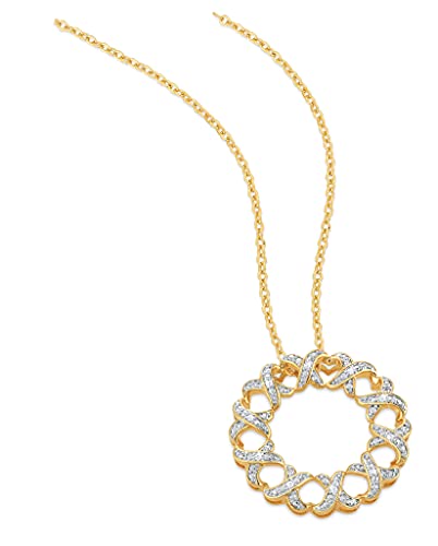 The Danbury Mint Endless Kisses Diamond Pendant - Heart Necklace - Gold Pendant #6313-002 #TOP13