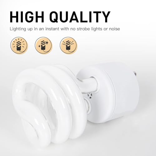 Image of 13Watt T2 Spiral CFL GU24 2 Prong Light Bulb Base 2700K 900lm 120v 60Hz Light Bulb- Mini Twist Lock Spiral -Self Ballasted Compact Fluorescent Soft White Pack of 3