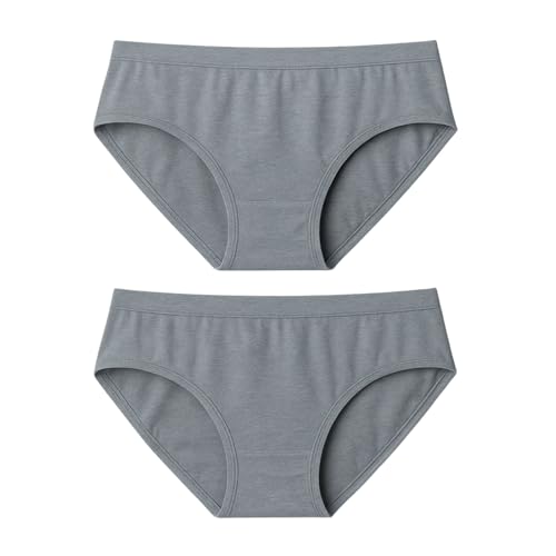 Image of Women's Soft Cotton Mid-Rise Bikini Briefs | Pack of 2 | Seamless Feel | Stretchable & Breathable Everyday Underwear | Comfortable Fit