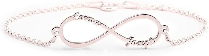 Pulsera personalizada con nombre infinito, nombre infinito, pulsera de amistad, regalo de pareja para el día de San Valentín, pulsera familiar