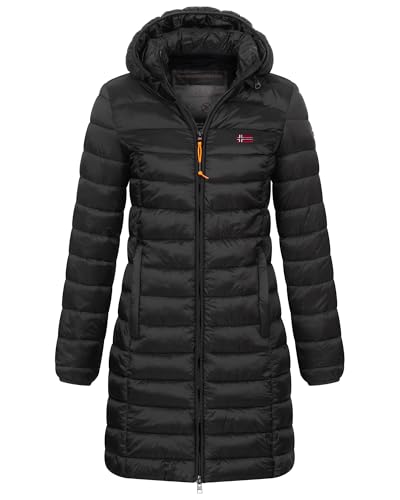 Geographical Norway Damen Winter Jacke Steppjacke Parka Lange Kapuzenjacke...
