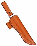 Ottoza Custom Handmade Brown 7' Leather Knife Sheath for 7 inch Blade for Bushcraft Knife - Hunting Knife - Camping Knife - Survival Knife - Fixed Blade Knives Vertical Carry/Cow-Buffalo Leather No:74