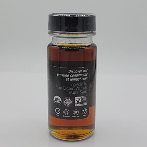 Le Must Organic Maple Syrup, Grade A, 100% Pure Vermont, Kosher, Mini Glass Bottle Roomservice, 1.75 Fl Oz (Pack Of 12) Glass Miniatures #TOP7