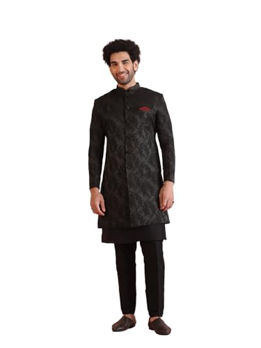 Image of KISAH Men Kurta Sherwani Trouser Set