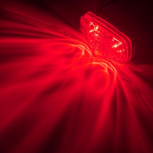 FBAAUKUS 14x LED Trailer Marker Lights, Double Bullseye 10 Diodes Clearance Light Red/Amber, 4x2 inch Tiger Eye/Double Bubble Waterproof Rectangular LED Side Marker Light For RV Truck Camper etc by FBAAUKUS - Image 3