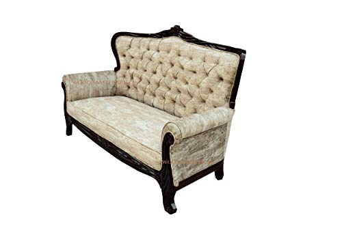 Image of Luxury Wooden Teakwwood Five Seater Sofa Set for Living Room (Honey Brown) Solid Wood Outdoor Chair 5 Seater Sofa | (18)