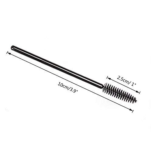 G2PLUS 300 PCS Black Eyelash Brushes Spoolies - Eyebrow Spoolie Brushes -Disposable Mascara Wands - Eyelash Extension Brushes for Extensions - Image 3