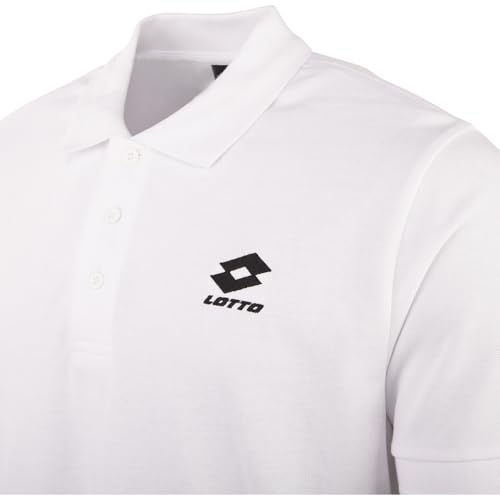 Lotto Polo para Hombre, Blanco Brillante, L