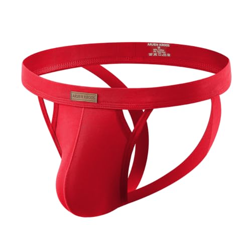 Arjen Kroos Men Cotton Jockstrap Sexy Low Rise Jock Strap Thong Underwear