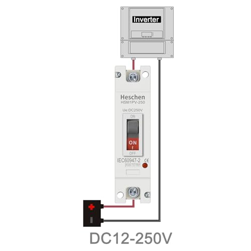 Heschen DC Molded Case Circuit Breaker MCCB, 1 Poles, DC 250V, Photovoltaic Circuit Breaker - Image 2