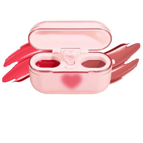 Dual Color Lip Gloss - Red & Pink, Tinted Jelly Lipgloss for Wome...