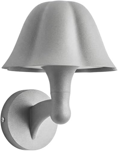 Outdoor Wall Sconce Matte Black Aluminum Flower Petal Light Fixture Retro Exterior Wall Lamp for Garden Porch Villa Courtyard Bedroom Hallway Decor(Black) image 4
