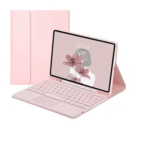 Étui clavier rose avec porte-stylo pour réparer le manque de productivité sur Samsung Tab A7