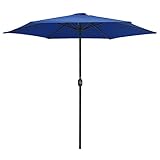 SKM Sonnenschirm mit Aluminium-Mast 270 x 246 cm Azurblau, Weight: 4.45 kg, 47351