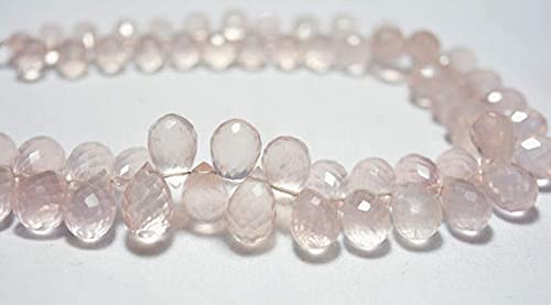 Quartz cut drop briolettes rose pour fabrication bijoux et loisirs créatifs DIY