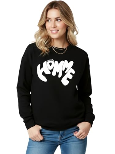 Image of LEOTUDE Full Sleeve Cottonblend Oversized Tshirt for Women, Round Neck