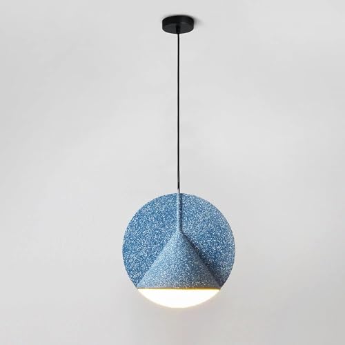 Suspension LED bleue ronde 23W pour illuminer joyeusement une chambre d'enfant moderne