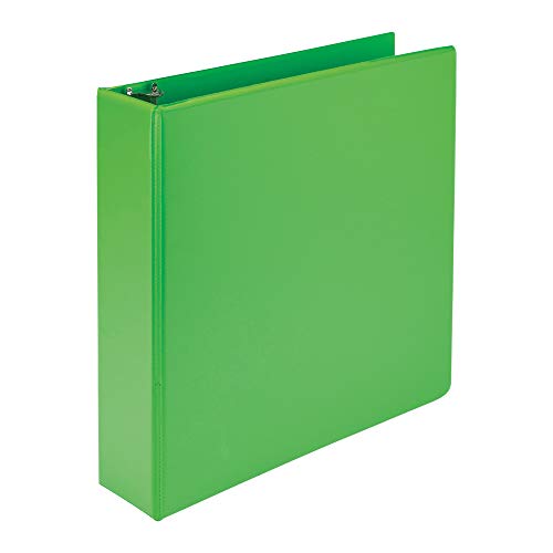 Image of Samsill Plant-Based 2 Inch Durable Round Ring, View Binder, Eco-Friendly, USDA Certified Biobased, Single, Lime Green