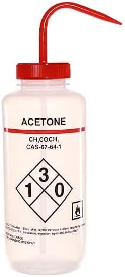 Cole-Parmer Safety Wash Bottle, LDPE, Vented, Methyl Ethyl Ketone, 500mL: 6/PK