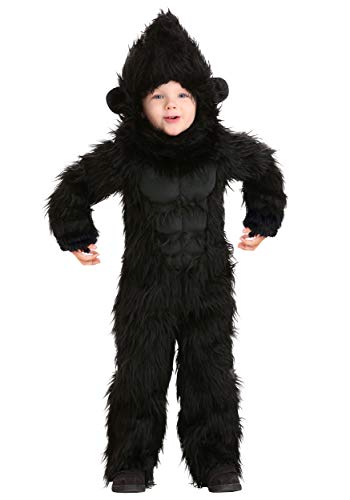 Toddler Gorilla Cotume Black Gorilla Jumpsuit Halloween Costume Jungle Ape Outfit 2T