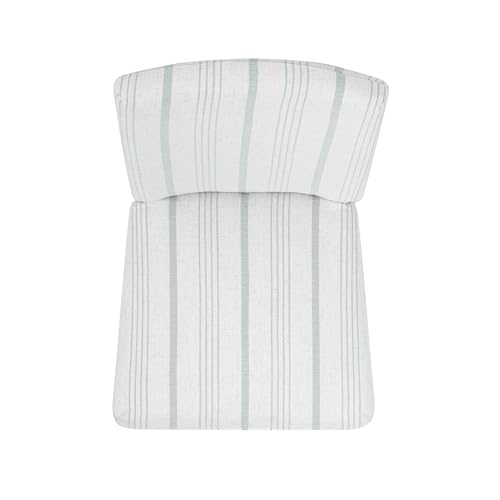 Image of HomePop Parsons Classic Dining Chairs, Pack of 2, Dove Grey Stripe
