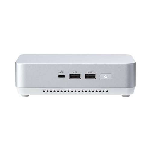 ASUS NUC 14 Pro+ Barebone avec Intel 14e génération Core Ultra 5 125H (prise en charge NPU), jusqu'à 96 Go de RAM DDR5, design double stockage, Thunderbolt 4, Wi-Fi 6E et Bluetooth 5.3, châssis en aluminium argenté