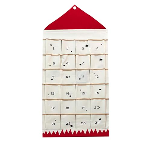 Calendrier de l'Avent en tissu à 24 poches pour éviter le gaspillage du carton jetable