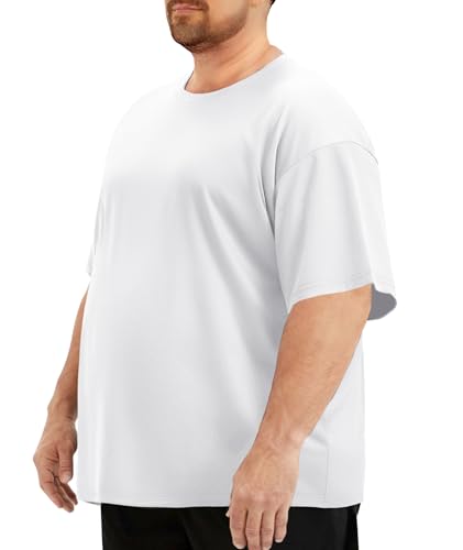 Image of BOOJO Workout Mens Shirts - Casual Black Quick Dry Moisture Wicking T-Shirts Crew Neck Short Sleeve for Gym Athletic Running