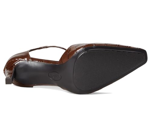 Anne Klein Women's Rosalind Ankle-Strap Pump, Brown Croc, 7 M3