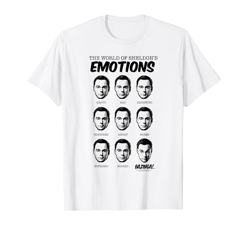 The Big Bang Theory Sheldon's Emotions Camiseta